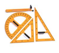 Ensemble De Règles D'Enseignement Multifonctions, Compas En Triangle, Rapporteur, Règle De Mesure, Outils De Géométrie Des Maths