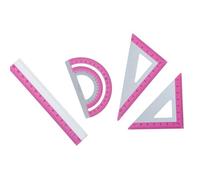 Ensemble de règles en aluminium fonctionnelles multiples pour projets de design créatif, appareil solide pour le dessin technique, mesure de base, règle d'angles multi-usages