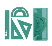 Ensemble De Règles En Aluminium Incassables Avec Arrondis Sécurité Parfait Pour Les Fournitures Cours Mathématiques Scolaires Ensemble Règles Pour Étudiants