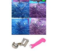 Ensemble de règles et modèles de matelassage à mouvement libre, comprenant 4 règles, 1 pied de règle à tige basse et 1 roue de pressage de couture