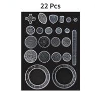Ensemble De Règles Géométriques Spirographe,22 Pièces,Outils De Dessin Mathématiques,Apprentissage De La Peinture,Jouets De Puzzle,Outil D'art - Type 22pcs