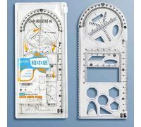 Ensemble De Règles Multifonctions,Rapporteur De Géométrie,Règle De Spirographe Pour Étudiants,Outils De Dessin De Mathématiques - Type Intermediate