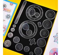 Ensemble De Règles Spirographe Géométriques,22 Pièces,Outils De Dessin De Roulette Mathématique,Apprentissage De La Peinture,Outil D'art Éducatif Créatif #B