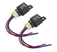 Ensemble de relais de voiture 12 V 40, 0 A avec faisceaux de câblage intégrés universels adaptés mises à niveau électriques électriques, utilisation de relais automobiles avec tresses