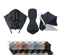 Ensemble de remplacement d'accessoires pour poussette MomTan : auvent étendu, coussin de siège et base de siège pour les séries Babyzen YOYO et Stokke YOYO3 Toffee Set