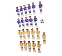 Ensemble de Remplacement de Joueur de Baby-Foot, Figurines de Baby-Foot en Résine Colorée, Parfaites pour Les Tables de Football de 1,4 M, Comprenant 11 Joueurs Violets et 11 Joueurs Jaunes