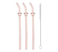 Ensemble De Remplacement De Paille Pour Gobelet Hydroflask, Brosse De Nettoyage Longue, Sans Bpa, De Qualité Alimentaire, Pour Tasse De Voyage, 3 Pièces-Rose