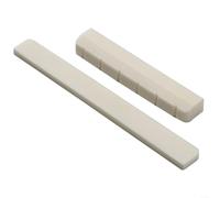 Ensemble de remplacement de sillet et sillet de chevalet en os pour guitare classique à 6 cordes, selle de 80 mm et écrou de 52 mm, pièces acoustiques en os véritable pour réparation et mise à niveau