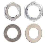 Ensemble de remplacement d'écrou de jack de guitare |5 écrous métalliques avec rondelles |Sillet pour guitare/basse électrique |Tailles M7 M8 M9 pour prises jack 7 à 9 mm (M8)