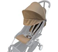 Ensemble de remplacement pour poussette compatible avec Babyzen YOYO/YOYO+/YOYO2/Stokke YOYO3, pack de 6 couleurs, coussin de siège épaissi et canopy extensible, tissu respirant et déperlant (Toffee)