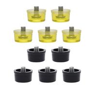Ensemble De Remplacement Têtes Marteau Polyvalentes En Caoutchouc Et En Plastique Pointe Jaune Noire Pour Les Projets Frappe Précise Sûre Installation D'accessoires Pour Marteau
