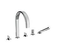 Ensemble de remplissage de baignoire Laufen MEDA 5 trous HF506685100050 , profondeur 220 mm, avec flexible et pommeau de douche, chromé