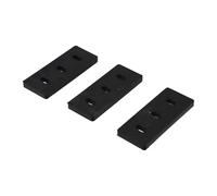 Ensemble de rénovation de turbine à neige en acier inoxydable pour machines à 2 étapes - Lot de 3 pagaies en caoutchouc (0,25 mm d'épaisseur SBR) Bandes perforées en acier inoxydable 304 (A)