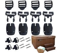 Ensemble de réparation de couverture de bain à remous - Clip de verrouillage remplaçable réutilisable avec bouton, kit de fermeture solide pour le couvercle du spa | Matériel de sécurité durable