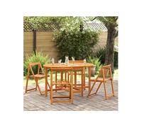 Ensemble de repas de jardin pliant 5 pièces Bois d acacia solide
