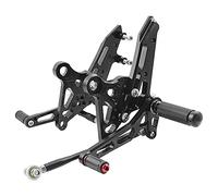 Ensemble de repose-pieds réglables pour moto Honda MSX 125/Grom 2013-2020 - Repose-pieds et pédales de frein - Noir