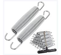 Ensemble de ressorts de trampoline robustes (88 mm-210 mm) avec outil - Améliore le rebond et la durabilité - Ajustement universel pour toutes les tailles de trampoline Accessoires de rechange