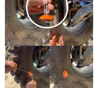 Ensemble de restauration de réparation de crevaison de pneu polyvalent de force pour tondeuses comprenant des outils de patchs de paroi latérale ensemble de patchs de pneu de tondeuse à gazon portable