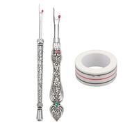 Ensemble de retrait de fil métallique Vintage, ensemble de retrait rapide de points pour les travaux d'aiguille (Silver)