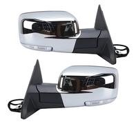 Ensemble de rétroviseur de porte automobile Pour Dodge Pour Ram 1500 2500 3500 2013-2018 Ensemble Rétroviseur Latéral De Voiture Porte À Double Lampes Pliables Électriques(1 pair 3)