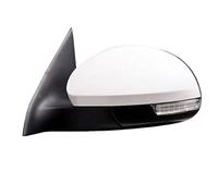 Ensemble de rétroviseur de voiture Ensemble De Rétroviseurs Latéraux Pour VW Pour Tiguan 2009-2016 Couvercle Rétroviseur Cadre En Verre Lentille Clignotant Miroir Extérieur(BLANC,6PINS Left)