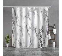 Ensemble de rideau de douche à texture de marbre, tissu avec crochet, lavable, Durable, ensemble de décoration de salle de bain d'hôtel à domicile, accessoires de baignoire 120x200cm(47.24x78.74in)