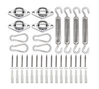 Ensemble de Rideau de Soleil - Kit de matériel de Voile de Teinte | Matériel de Voile d' Lourde | de Fixation en Acier Inoxydable pour l'installation de la canopée pergol