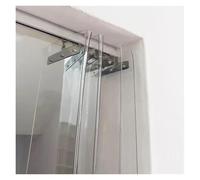 Ensemble de Rideaux à lanières en PVC Transparent, moustiquaire de Porte Pliante et réglable, cloison en Plastique 120 x 280 cm, Usage intérieur/extérieur, Installation et Nettoyage faciles,