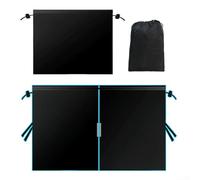 Ensemble de rideaux de véhicule avec panneaux avant et arrière pour protection solaire et intimité, fermeture flexible et rangement facile avec sangles à nouer