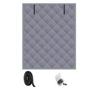 Ensemble de rideaux thermiques en tissu Oxford antigel pour fenêtres, avec design enroulable avec sangles à boucle et attaches pour une fixation sûre et une rétention de la chaleur (119,4 x 160 cm)