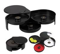 Ensemble de rimmer à sel Margarita à 3 niveaux, plat rimmer en plastique pour jus de citron vert, sucre et sel barre, outil barman