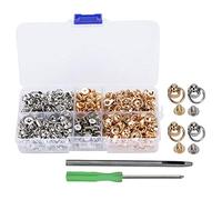 Ensemble de rivets à bille à joint torique en laiton | Anneau rotatif à 360° pour une installation facile | Rivets artisanaux en cuir bricolage pour sacs/ceintures/chaussures |