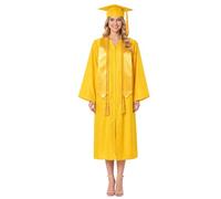 Ensemble de robe de cérémonie de remise de diplôme avec bonnet et étole, robe en polyester pour le jour du début, le campus et les photos de remise de diplôme, robe de début, casquette académique