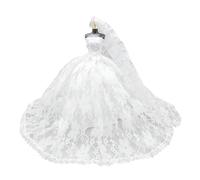 Ensemble de Robe de Mariage pour Poupée - Robe de Mariée, Voile, Vêtements à Enfiler et Accessoires