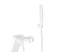 Ensemble de robinet de baignoire cascade avec douchette à main, kit de douche chaud ou froid, blanc