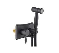 Ensemble de robinet de bidet mural noir pour salle de bain Contrôle de l'eau chaude et froide pour une hygiène et un confort ultimes