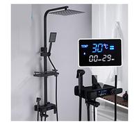 Ensemble de robinet de douche numérique, colonne de douche en laiton avec écran de 12 pouces, mélangeur de salle de bain, contrôle de température réglable, design moderne