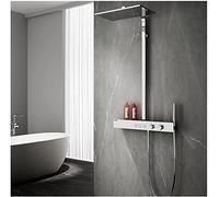 Ensemble de robinet de douche thermostatique avec pomme de douche cascade, pulvérisateur de bidet portable, kit de garniture de baignoire et de douche 3 en 1, pommeau de douche à effet pluie, 500 x