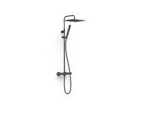 Ensemble de robinet thermostatique mural à 2 voies pour douche Noir mat - TRES 19039307NM