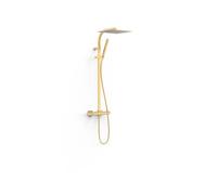 Ensemble de robinet thermostatique mural à 2 voies pour douche Or Mat 24K - TRES 19039305OM