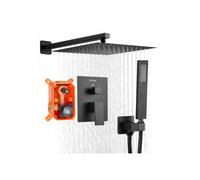 Ensemble de Robinetterie de Douche Encastrable Système de Douche de Pluie avec Pommeau de Tête Carré de 30 5 cm