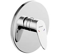 Ensemble de robinetterie de douche encastrée Bravat Palma 3516062, mitigeur monocommande, chromé