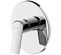 Ensemble de robinetterie de douche encastrée Bravat Valencia 3519062, mitigeur monocommande, chromé