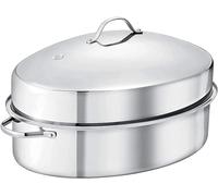 Ensemble de rôtissoire en Acier Inoxydable - Marmite Ovale Multi-Usage Compatible avec Induction pour Dinde et Poisson - Marmite Extra Profonde Disponible en 3 Tailles