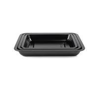 Ensemble de rôtissoires 3 pièces Russell Hobbs Everyday - Plateaux empilables, Revêtement antiadhésif ILAG, Acier au carbone, Fabriqué au Royaume-Uni, Compatible lave-vaisselle, Garantie 5 ans, Noir