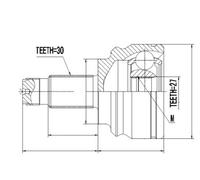 Ensemble De Rotule, Arbre De Transmission Extérieur BMW X-5 E53 2000-