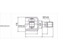 FEBEST 1111-J200 Jeu de joints, arbre de transmission
