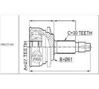 Ensemble De Rotule Toyota Rav-4 2.2D4-D, 2.2D-CAT, 3.5 05-, Previa 3.5 06-