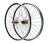 Ensemble de Roues Avant et arrière pour VTT 26/27,5/29 Pouces avec Double Disque à Six Trous, Roues en Aluminium à 2 Rayons (Avant et arrière)