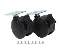 Ensemble de roues de poêle pour barbecue Weber pour Spirit II 200/300 Series (sauf pour Spirit II 200), 7,4 cm de diamètre, installation facile avec matériel de montage, pour terrasse et jardin (69828